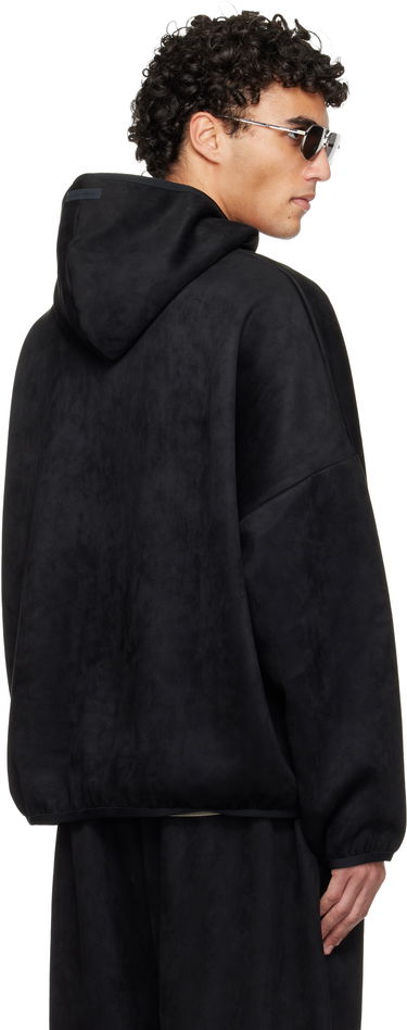 Mikina Fear of God Fear of God ESSENTIALS Holiday Faux-Suede Fleece Modern Hoodie Čierna | 192HO256941F, 2