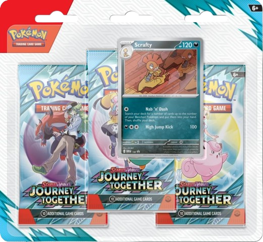Zberateľské Pokémon Trading Card Game Journey Together Booster Blister 3-Pack Rôznofarebný | JOURTRI, 1