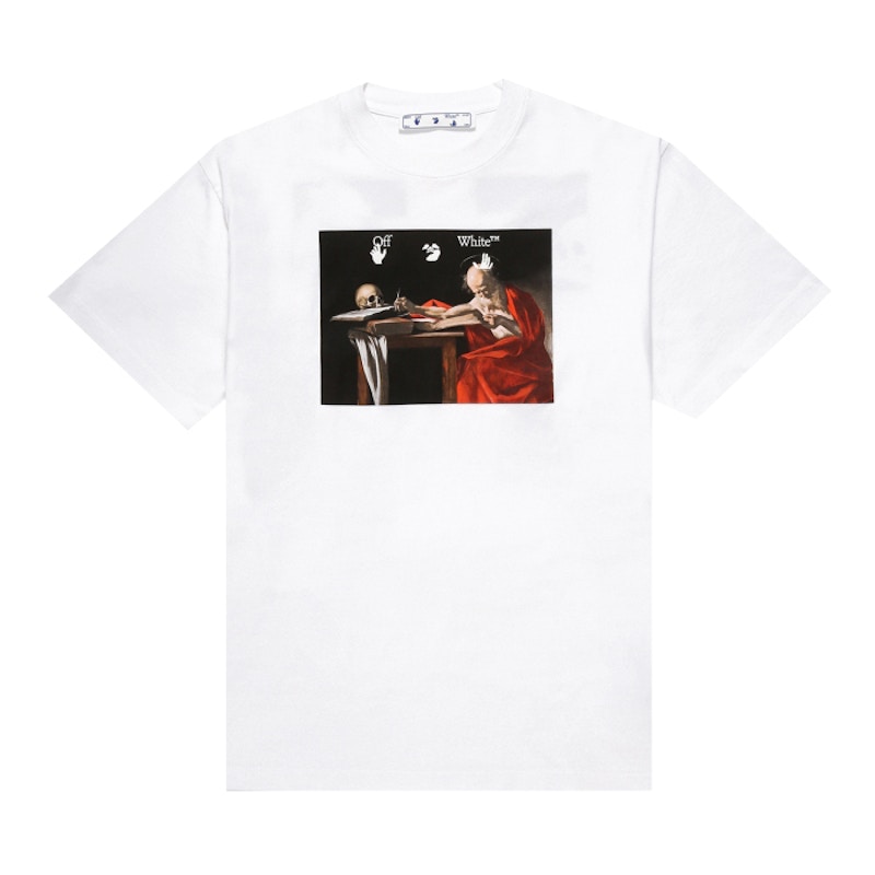 Tričko Off-White Caravaggio S/S Over Tee White/Red Biela | OMAA038R21JER0030125/OMAA027R21JER0040125