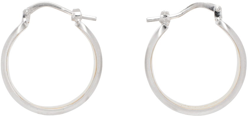 Náušnice Jil Sander Silver & Gold Hoop Earrings Šedá | J12VG0218_P6959, 0