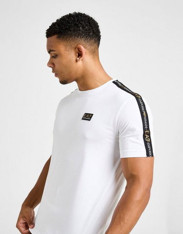 Tričko Emporio Armani Emporio Armani Tape Badge T-Shirt Biela | AF132447M001151U0002, 2