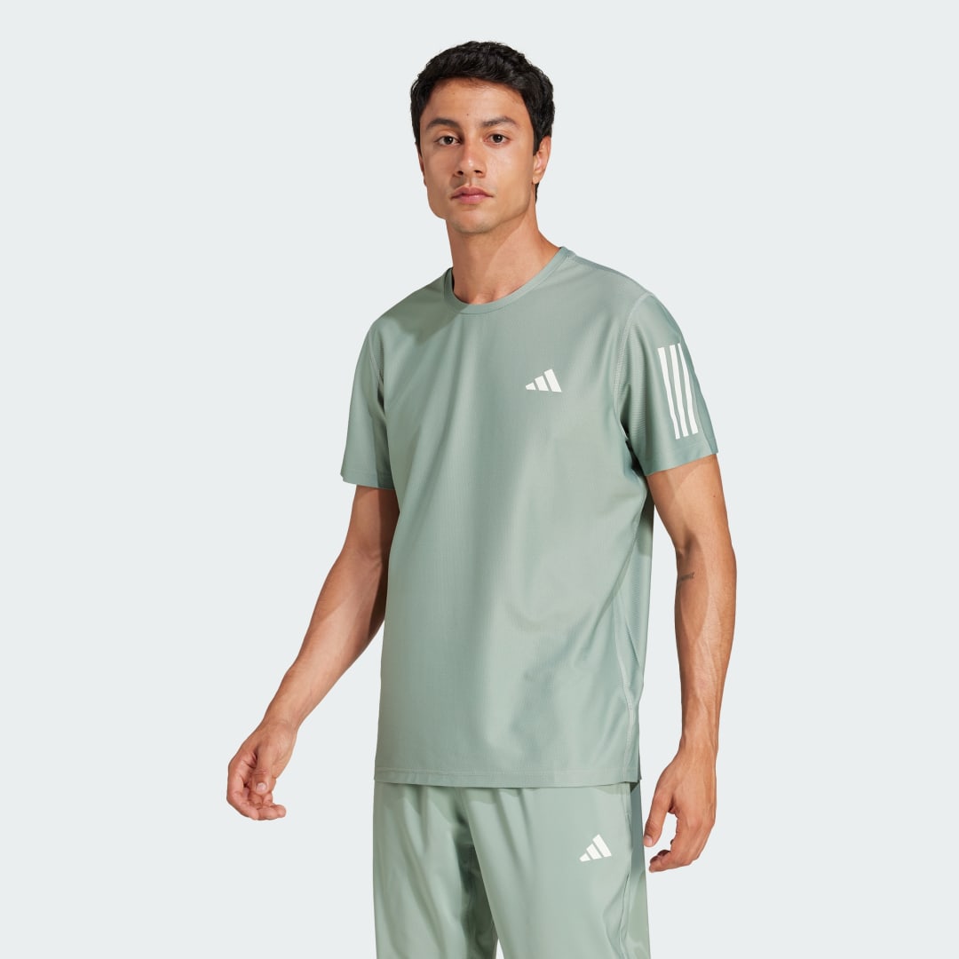 Tričko adidas Performance Own the Run T-Shirt Zelené | JC9793, 0