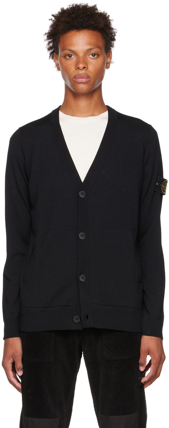 Sveter Stone Island Detachable Patch Cardigan Čierna | 7715511C4, 0