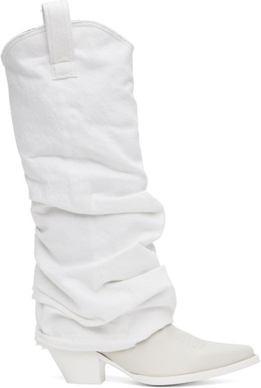 Oblečenie R13 R13 Mid Cowboy Denim Sleeve Boots Biela | R13S0107-WHT, 0