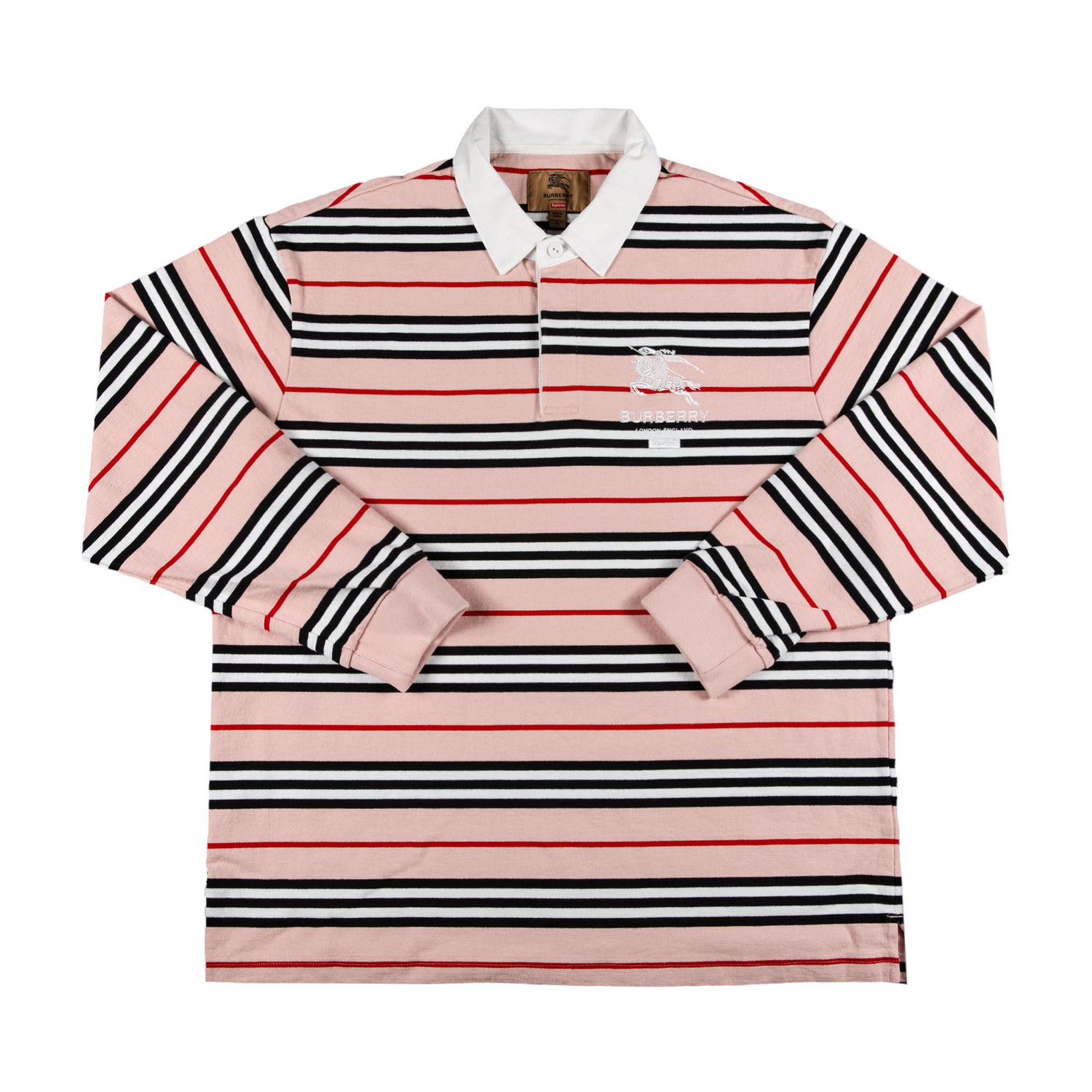 Polo tričko Supreme Burberry x Rugby Ružová | SS22KN12 PINK, 1