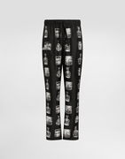 Silk Pajama Pants With Whiskey Print