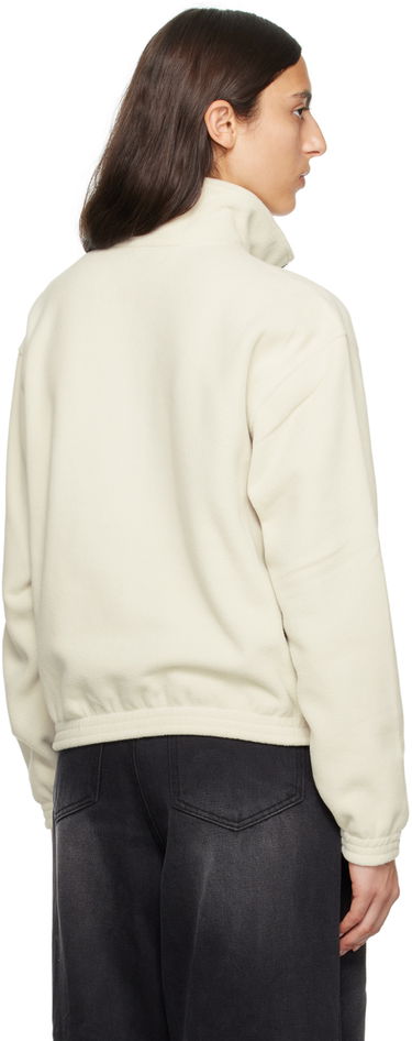 Mikina We11done Pony Fleece Half-Zip Sweatshirt Biela | WD-TS3-23-893-U-WH, 2