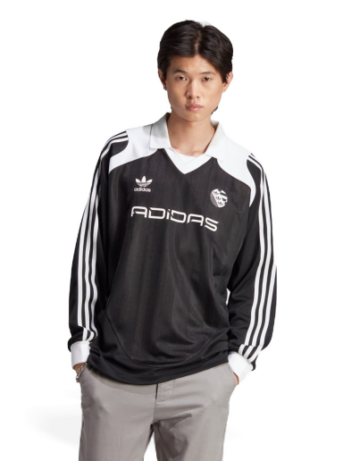 Dres adidas Originals Oversized Long Sleeve Jersey Čierna | IW3642