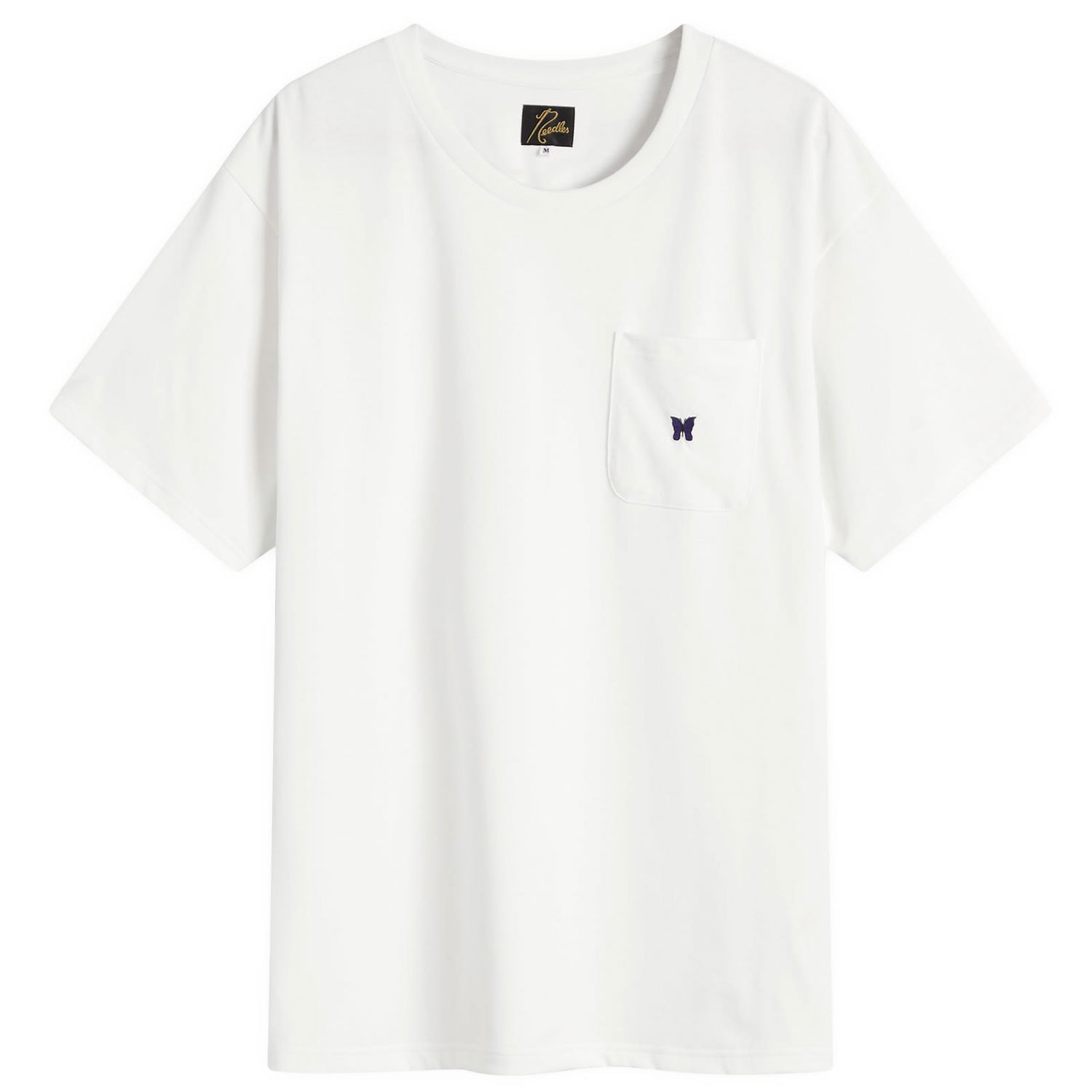 Tričko Needles Needles Papillion Pocket T-Shirt, Size Large Biela | QV362-A, 0