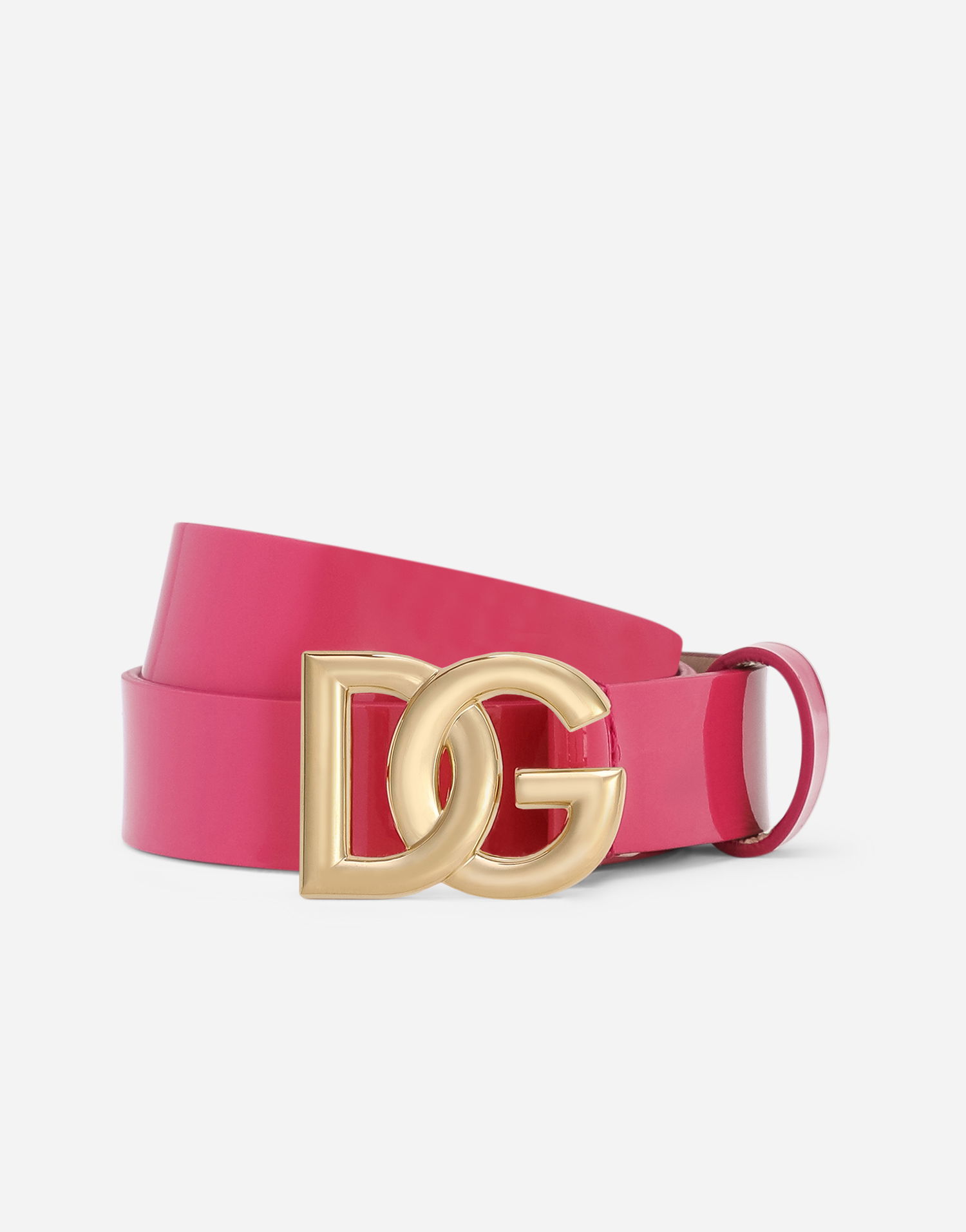 Opasok Dolce & Gabbana Dolce & Gabbana Patent Leather Belt With DG Logo Buckle Ružová | EE0062A147180411, 0