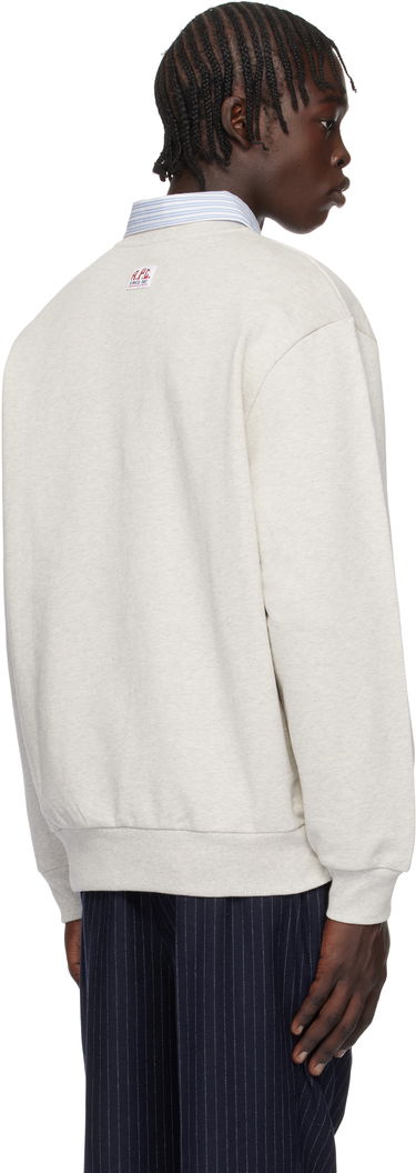 Mikina A.P.C. Label H Crewneck Sweatshirt Šedá | COHCM-H27964, 2