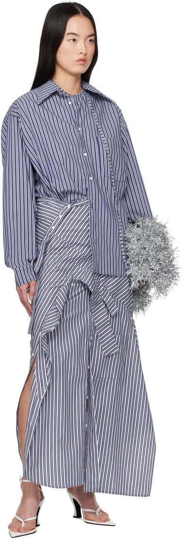 Šaty Ottolinger Ottolinger Deconstructed Shirting Midi Dress Modrá | 11150011101, 3