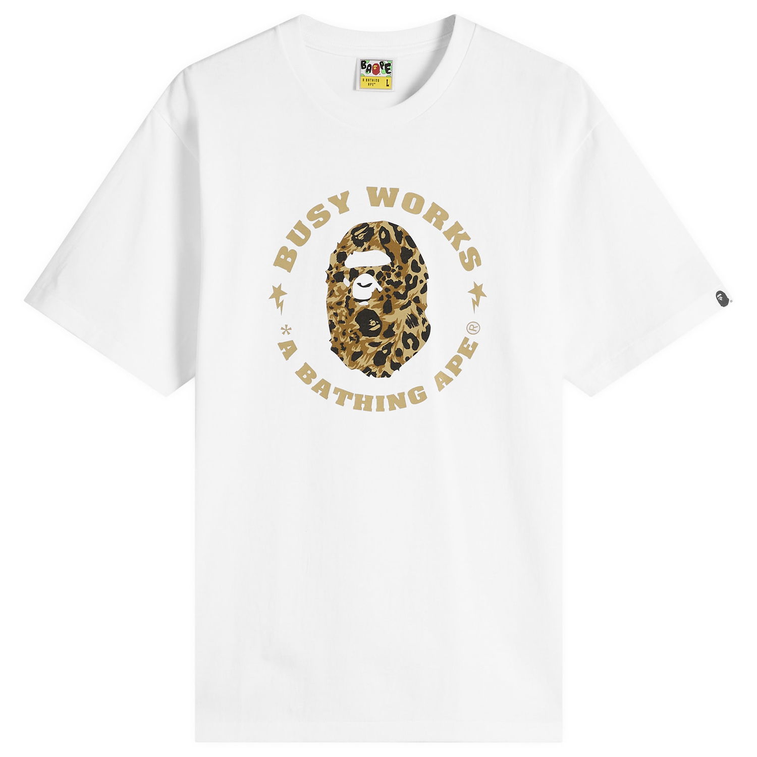 Tričko BAPE Wild Leopard Busy Works Tee Biela | 001TEL801041M-WHT, 0