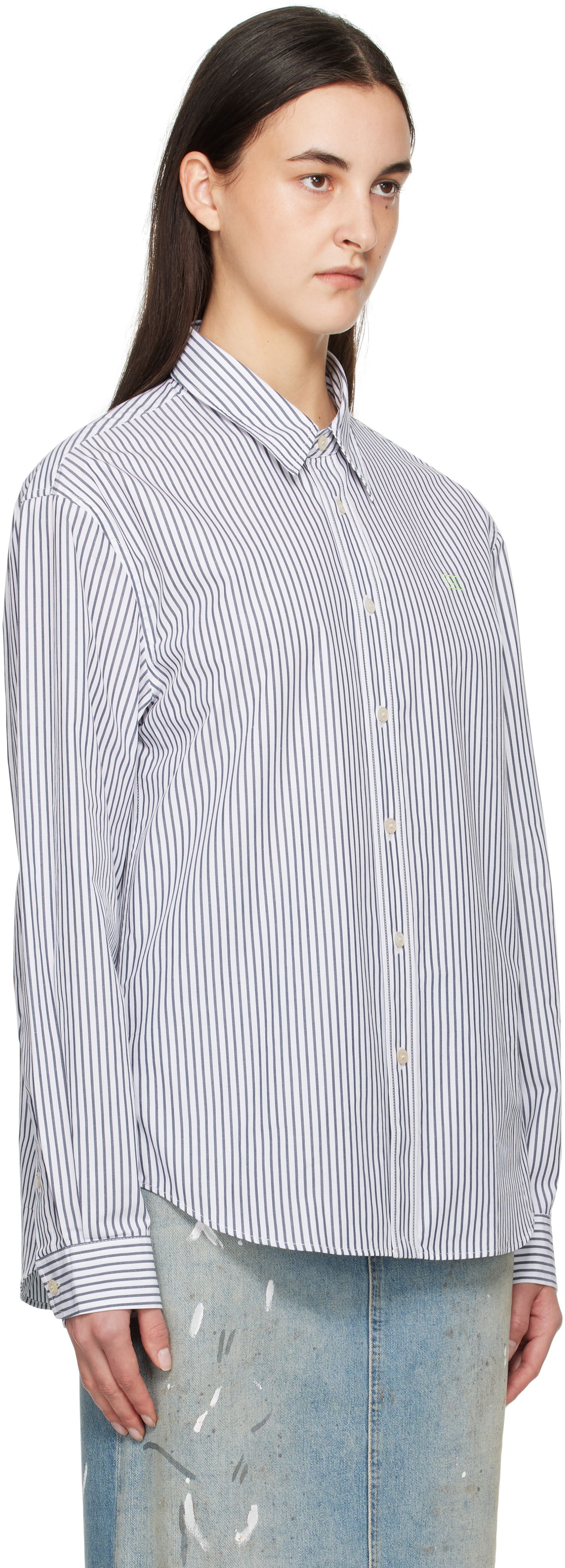 Košeľa Acne Studios Acne Studios Striped Shirt Biela | CB0097-, 1