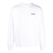Off-White Solid Round Neck Sweatshirt