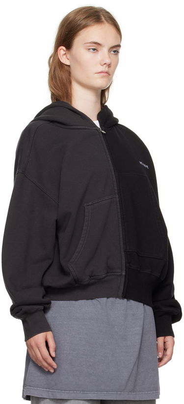 Mikina We11done Unbalance Zip-Up Hoodie Čierna | WD-TJ2-24-816-U-MX, 1