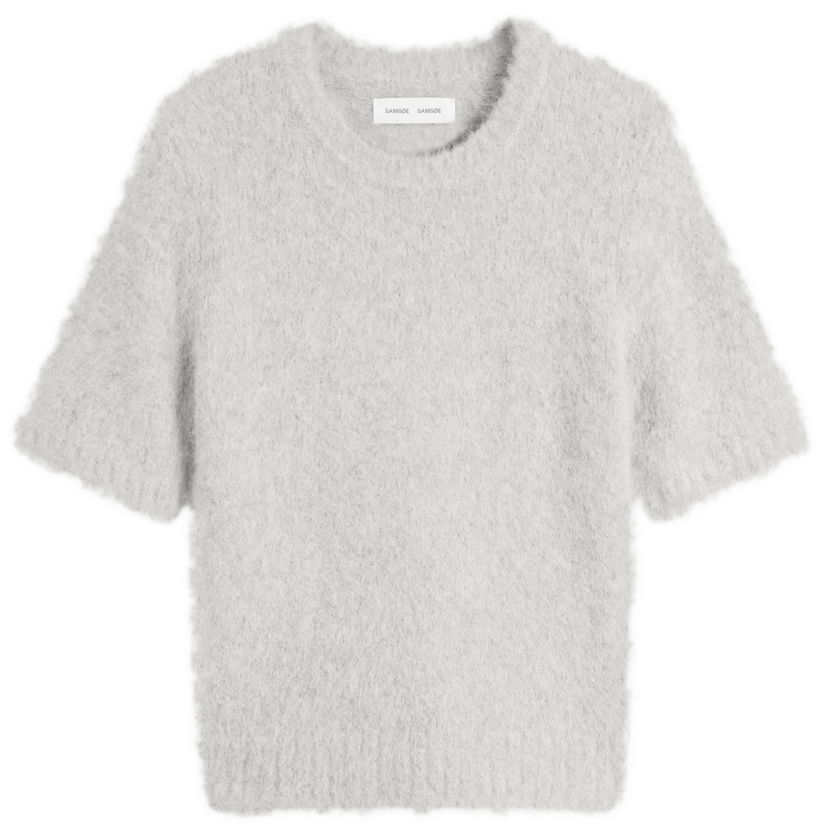 Crop Top Samsoe Samsoe Samsøe Samsøe Sajeanne Knit Top Šedá | F24400073-CLR000657
