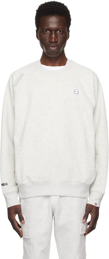 Mikina AAPE by A Bathing Ape AAPE by A Bathing Ape 'AAPE Now' Raglan Sweatshirt Šedá | AAPSWMB319XANWH2, 0