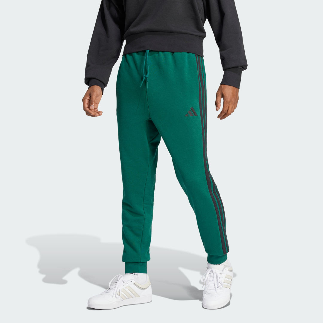 Tepláky adidas Performance Essential 3-Stripes French Terry Pants Zelené | JD1879, 0