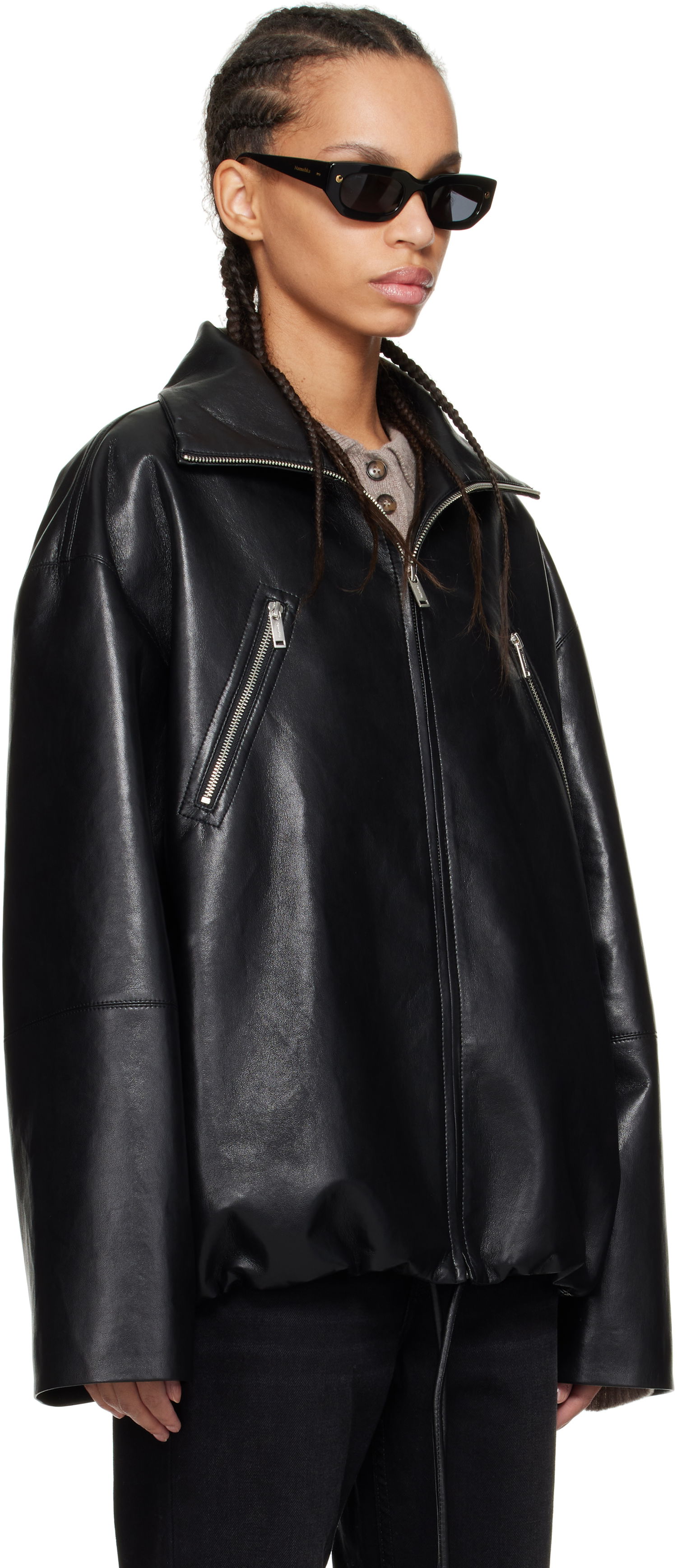 Bunda Nanushka Nanushka Aiman Faux-Leather Jacket Čierna | NW25RSJK13999, 1