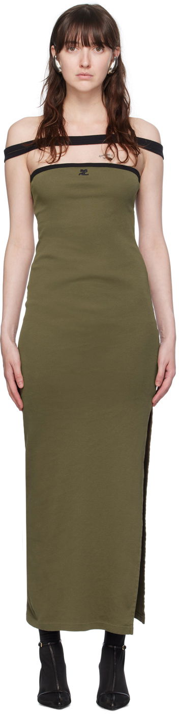 Šaty Courrèges Cutout Detail Maxi Dress Zelené | 224JRO400JS0070, 0