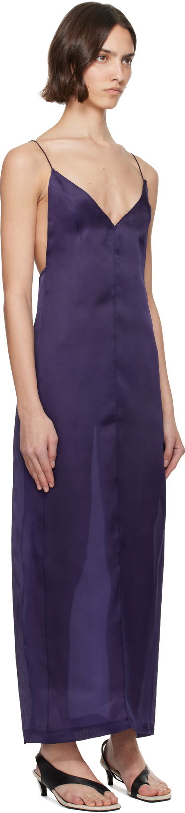 Šaty Khaite KHAITE Tulula Maxi Dress Fialová | 55043002, 1