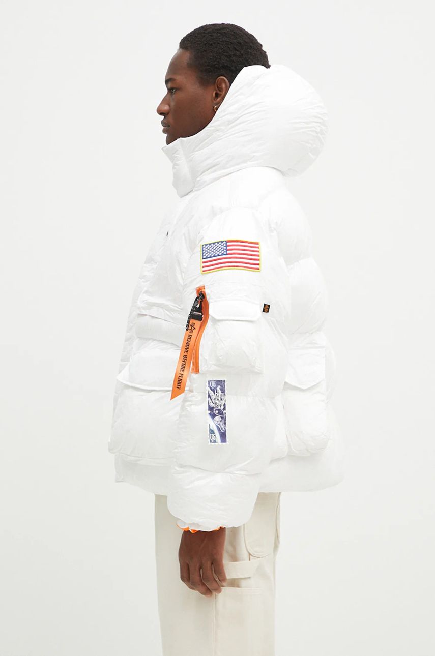 Prešívaná bunda Alpha Industries NASA Artemis Puffer Jacket Biela | 148136, 1