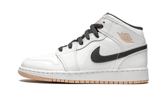 Air Jordan 1 Mid "White Arctic Orange" GS