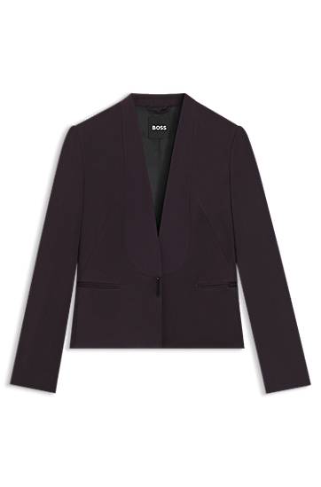 Bunda BOSS Regular-fit tuxedo blazer with shawl lapels Fialová | 50548290, 0