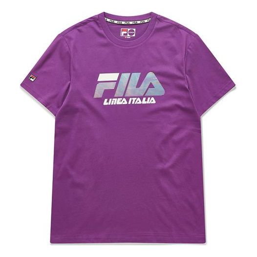 Tričko FILA Fusion Basic Round Neck Short Sleeve T-Shirt Fialová | T11M026101F-VT, 0