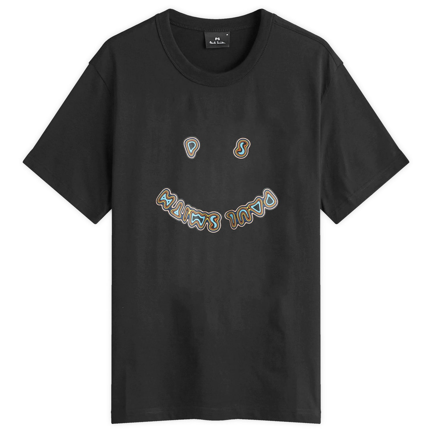 Tričko Paul Smith PS Happy T-Shirt, Size Large Čierna | M2R-204Z-PP5078-79, 0