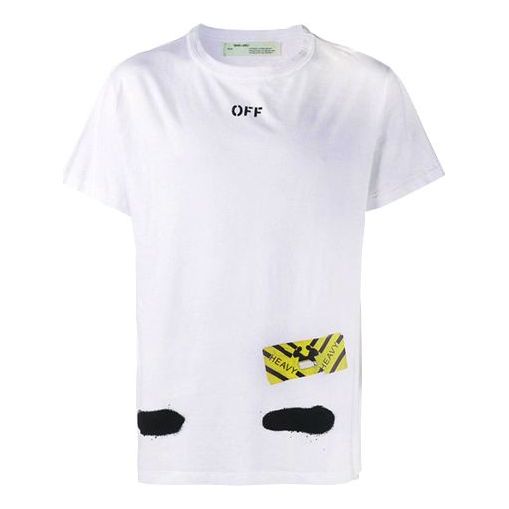 Tričko Off-White VIRGIL ABLOH Splash Ink Short Sleeve T-Shirt Biela | OMAA002S171850130110, 0