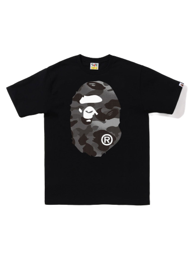 Tričko BAPE Grid Camo Big Ape Head Tee Čierna | 1I80-110-030