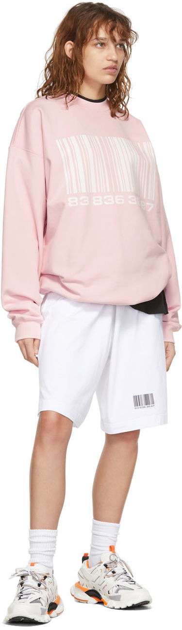 Mikina VETEMENTS VTMNTS Big Barcode Sweatshirt Ružová | VL12TR100P, 3