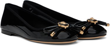 Starostlivosť o obuv Versace Versace Opera Bow Patent Ballerina Flats Čierna | 1017834_1A11949_1B00V, 3