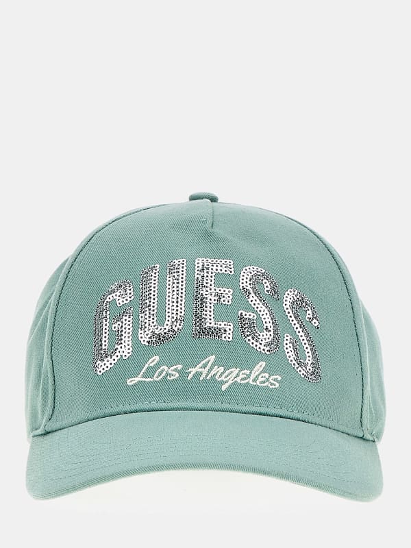 Šiltovka GUESS Sequins Logo Baseball Cap Modrá | W4GZ19WEGD0, 0