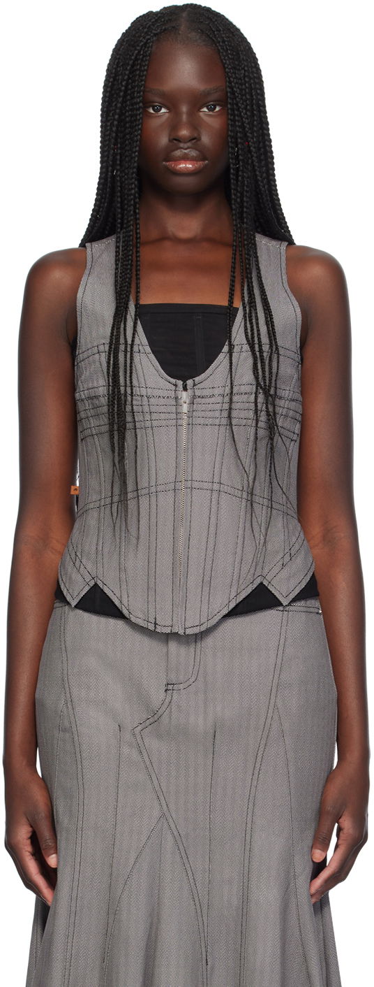 Tielko Miaou Miaou Dolly Corset Top Šedá | 7146HBTHYP, 0