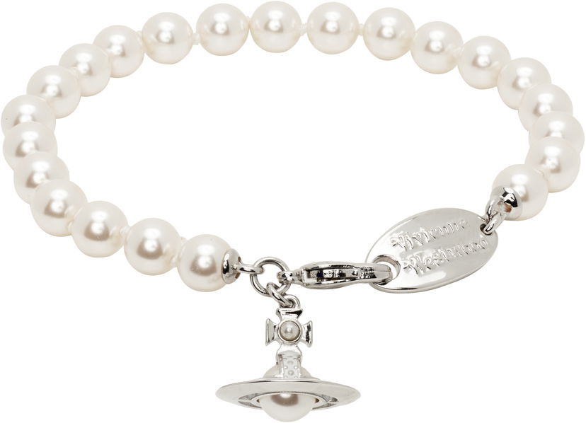 Náramok Vivienne Westwood Simonetta Pearl Bracelet Biela | 6103008L-02P113-