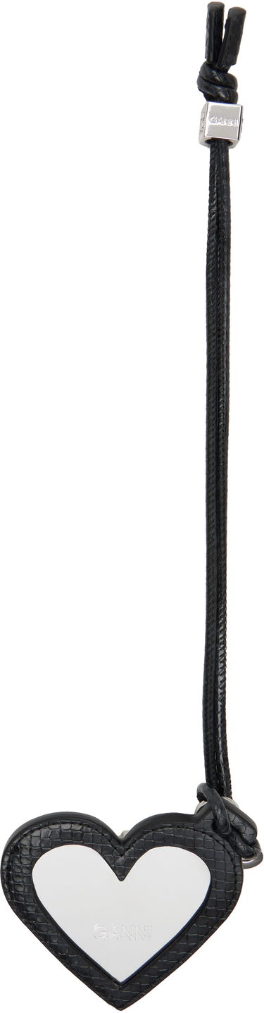 Kľúčenka GANNI Snake Heart Mirror Charm Čierna | A7116, 1