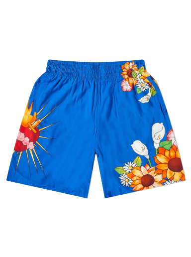 Šortky Pleasures Heart Print Beach Short Blue Modrá | P23SU034-BLE