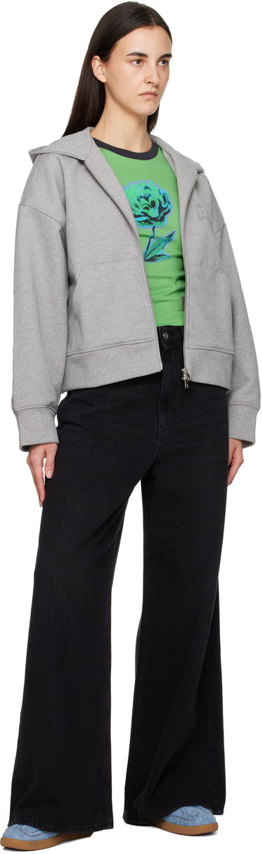 Mikina GANNI Two-way Zip Hoodie Šedá | T4328, 3