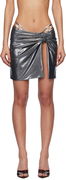MISBHV Hollywood Metallic Wrap Mini Skirt