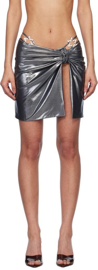 Sukňa MISBHV MISBHV Hollywood Metallic Wrap Mini Skirt Metalická | 250W606, 0