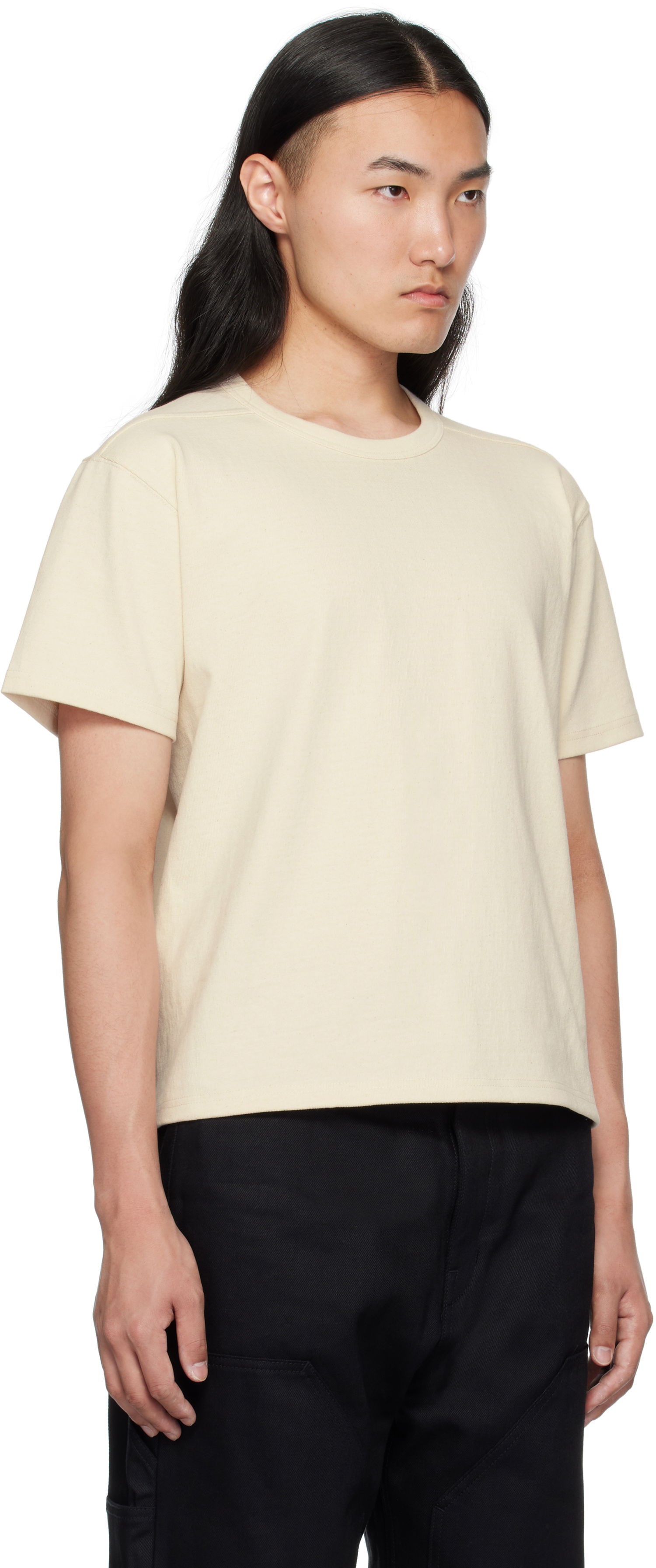 Tričko Rick Owens Rick Owens DRKSHDW Hollywood Osterberg T-Shirt Béžová | DL01E6294 JENJP, 1