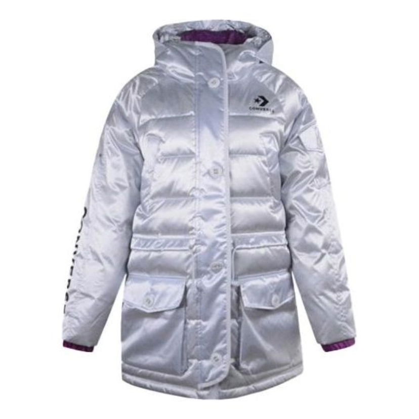 Parka Converse Iridescent Sideline Down Jacket Metalická | 10006987-A01