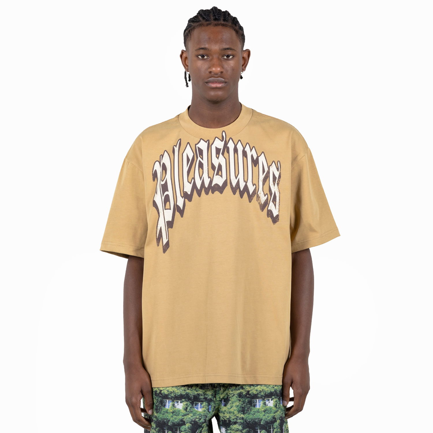 Tričko Pleasures Twitch Heavyweight Tee Khaki Béžová | P23SP028-KHAKI, 1