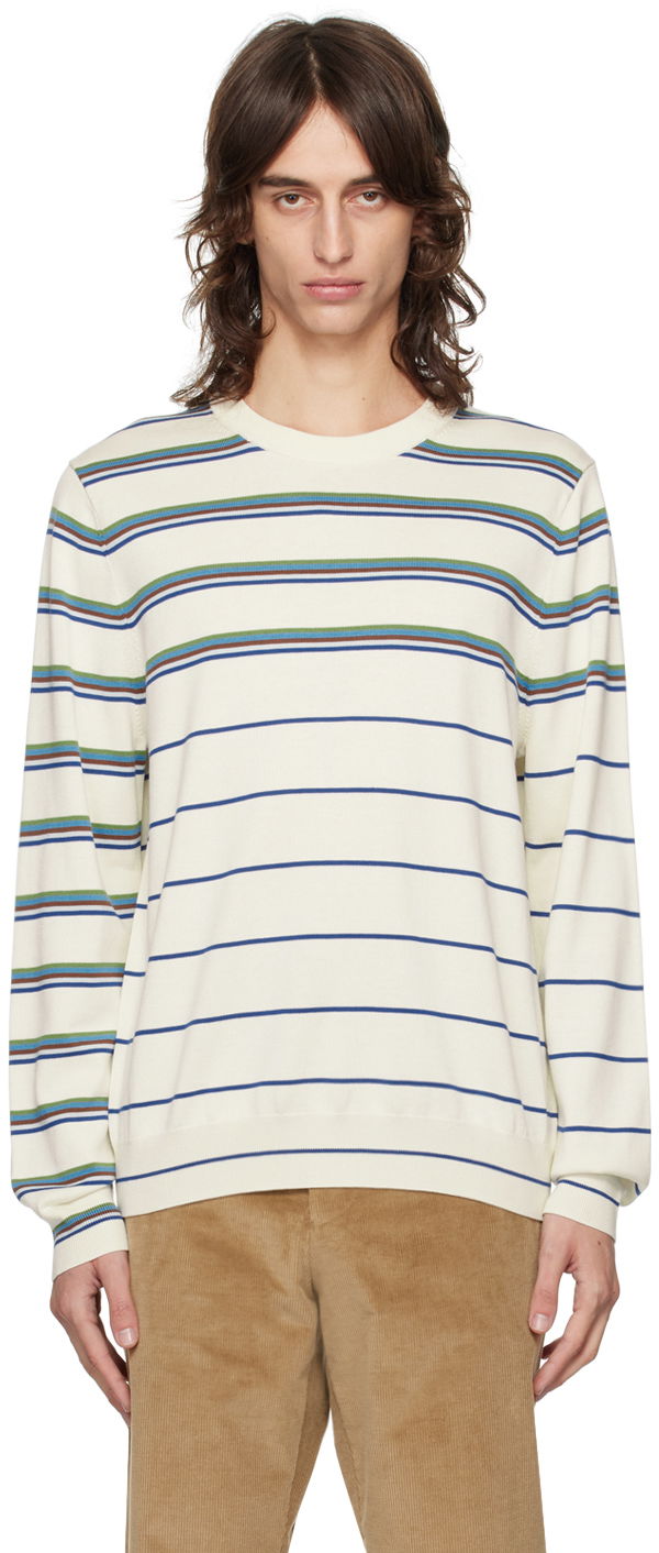 Sveter Paul Smith Paul Smith Striped Sweater Biela | M1R-893Y-N02423-04, 0