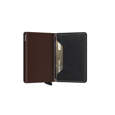 Peňaženka Secrid Secrid Slimwallet Saffiano Card Holder Čierna | SSa-Brown, 3
