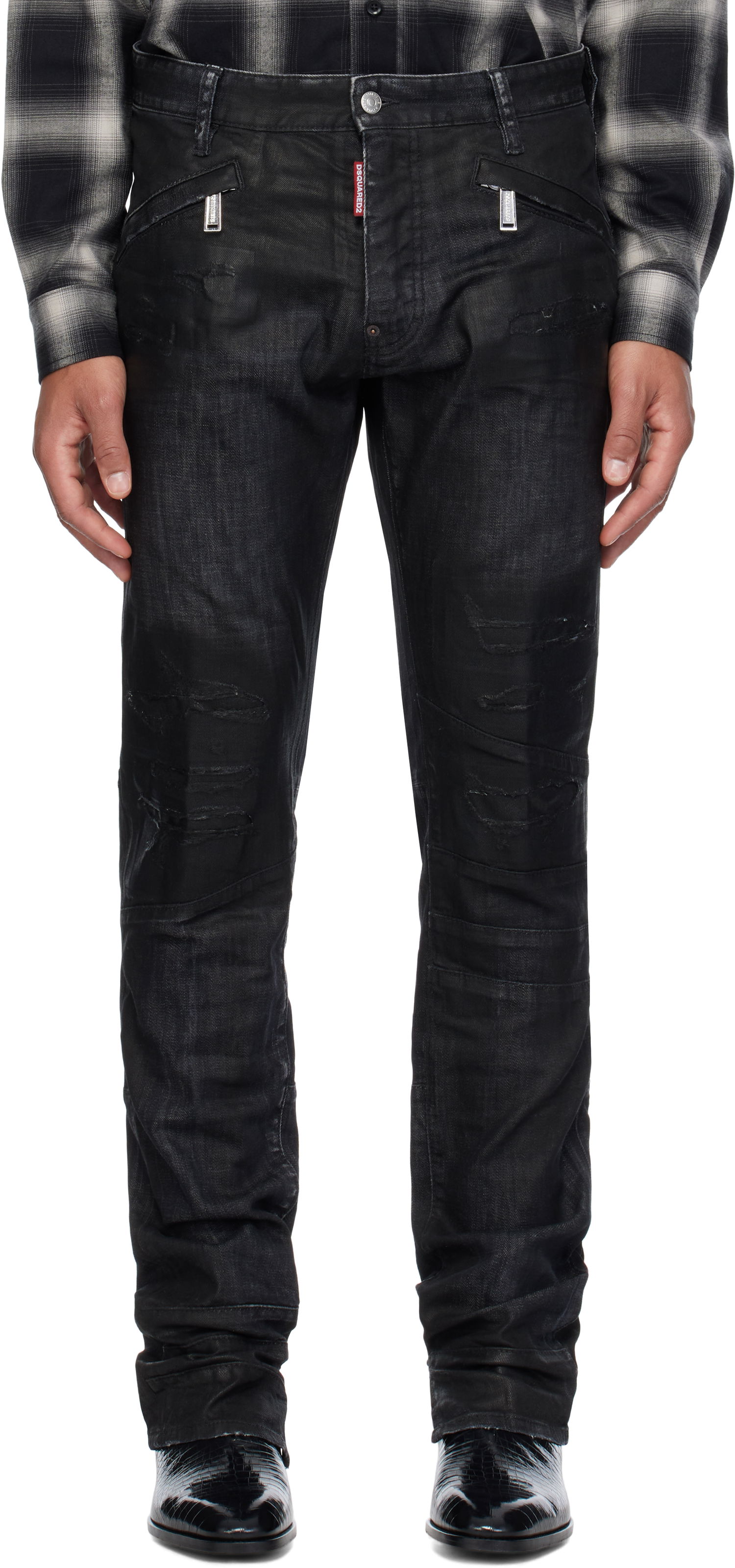 Džínsy DSQUARED2 Honda Cool Guy Slim Fit Jeans Čierna | S71LB1482_S30357, 0
