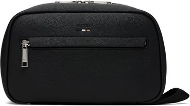 Cestovná taška BOSS BOSS Pebble-Grained Wash Bag Čierna | 50548020, 0